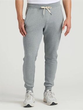 Men's Light Gray Slim Fit Drawstring Joggers